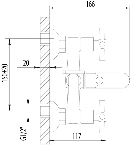 Смеситель для ванны Lemark Neo хром LM2202C