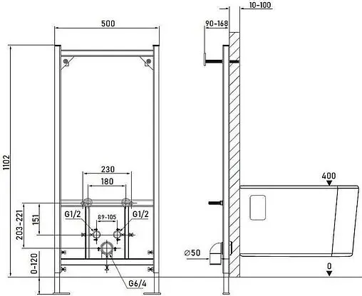 Инсталляция для биде Allen Brau Base 9.30001.20