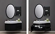 Тумба-умывальник подвесная Aquanet Опера 115 L чёрный 00169612+00169398