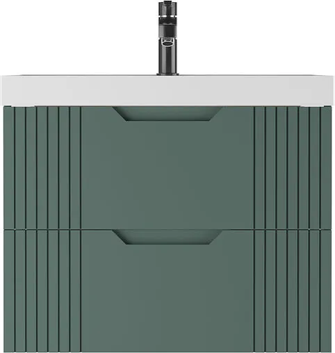 Тумба-умывальник подвесная Домино Garden 70 зеленый матовый DG2503T+4670142930037