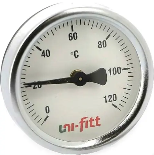 Термометр биметаллический накладной Uni-Fitt 63мм 120°С от 1 до 2&quot; 320P4030