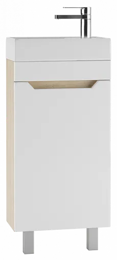 Тумба-умывальник напольный Айсберг Мечта 40 белый/дуб сонома DM2311T+4607152362107
