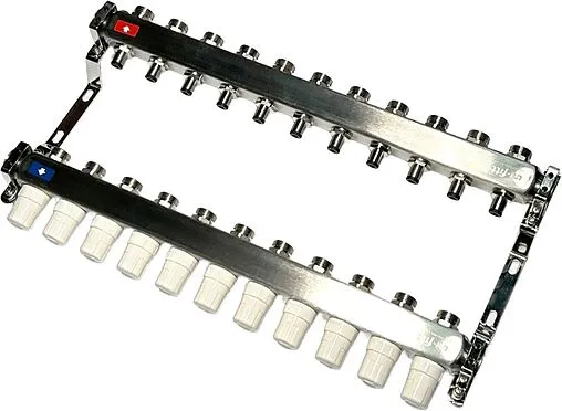 Группа коллекторная без расходомеров 11 отводов 1&quot;в/в x ¾&quot;ек Uni-fitt OPTIMAL 451B4311.RU