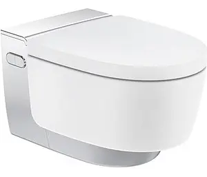 Умный унитаз-биде подвесной безободковый Geberit AquaClean mera comfort белый/хром 146.214.21.1 Умный унитаз-биде подвесной безободковый Geberit AquaClean mera comfort белый/хром 146.214.21.1, 1