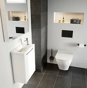 Клавиша смыва для унитаза Ravak Uni Slim X01744 черный матовый Клавиша смыва для унитаза Ravak Uni Slim X01744 черный матовый, 3