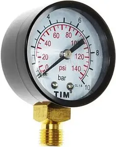 Манометр радиальный TIM 50мм 10 бар ¼&quot; Y-50-10, 2