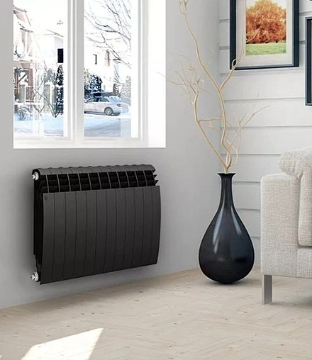 Радиатор алюминиевый 8 секций Royal Thermo BiLiner Alum 500 Noir Sable RTBANS50008