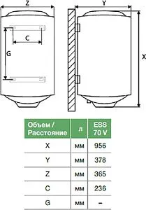 Водонагреватель накопительный электрический Thermex Champion ESS 70 V Silverheat 111032 Водонагреватель накопительный электрический Thermex Champion ESS 70 V Silverheat 111032, 2