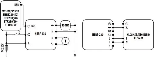 Проводной комнатный терморегулятор НО/НЗ 230В Salus EXPERT HTR белый HTRP230(50)