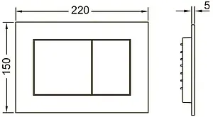 Комплект 6 в 1 TECE V04 9400412.WC1 с кнопкой TECEnow 9240401 хром глянцевый, 2