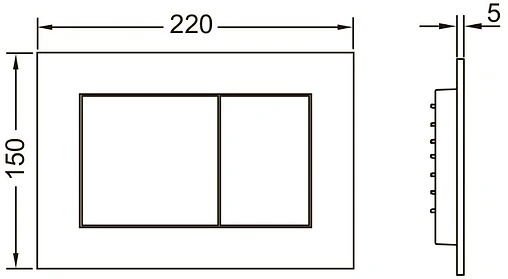 Комплект 6 в 1 TECE V04 9400412.WC1 с кнопкой TECEnow 9240401 хром глянцевый
