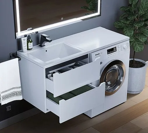 Тумба под умывальник подвесная Uperwood UPD Tanos 60 белый с графитовыми вставками 291020261 Тумба под умывальник подвесная Uperwood UPD Tanos 60 белый с графитовыми вставками 291020261