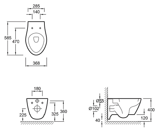 Унитаз подвесной Jacob Delafon Via белый E1744-00