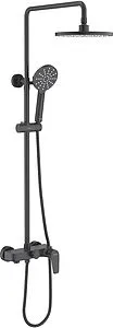 Душевая система со смесителем для ванны Aquatek Бетта чёрный матовый AQ2140MB Душевая система со смесителем для ванны Aquatek Бетта чёрный матовый AQ2140MB, 1