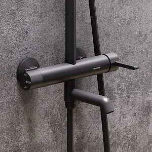 Душевая система с термостатом для ванны Damixa Scandinavian Pure чёрный матовый 936740300 Душевая система с термостатом для ванны Damixa Scandinavian Pure чёрный матовый 936740300, 5