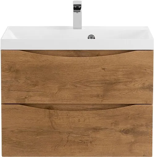 Тумба-умывальник подвесная BelBagno MARINO 75 Rovere Nature MARINO-750-2C-SO-RN-P+BB750/450-LV-MR-PR