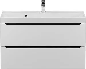 Тумба под умывальник подвесная Uperwood UPD Tanos 90 белый с графитовыми вставками 2930205143 Тумба под умывальник подвесная Uperwood UPD Tanos 90 белый с графитовыми вставками 2930205143, 1