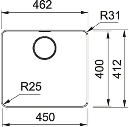 Мойка кухонная Franke Mythos MYX 210-45 нержавеющая сталь 127.0603.516