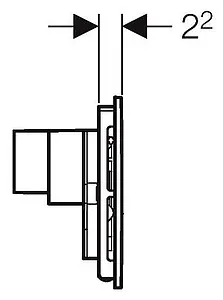 Клавиша смыва для унитаза с системой удаления запахов Geberit Sigma 40 115.600.KQ.1 кнопки/алюминий матовый, рамка/белый, 3