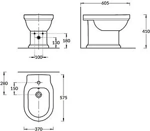 Биде напольное Kerama Marazzi Pompei белый PO.bidet.01, 2