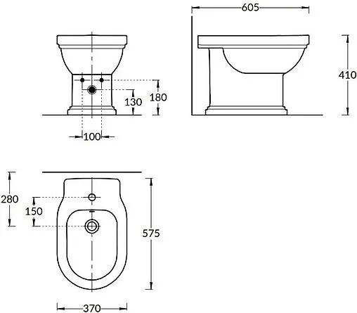 Биде напольное Kerama Marazzi Pompei белый PO.bidet.01