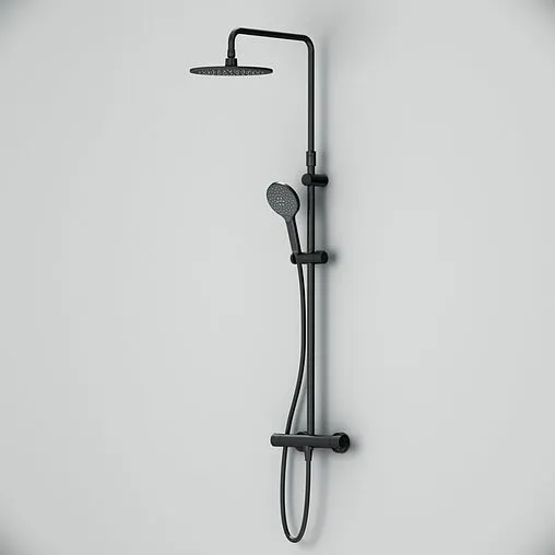 Душевая система с термостатом для душа Am.Pm Like чёрный матовый F0780422 Душевая система с термостатом для душа Am.Pm Like чёрный матовый F0780422