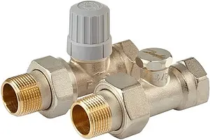 Комплект вентилей терморегулирующих прямых ¾" в/н Royal Thermo RTE 07.0008 Комплект вентилей терморегулирующих прямых ¾" в/н Royal Thermo RTE 07.0008, 1