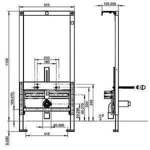 Инсталляция для биде Villeroy&Boch ViConnect 92214800 Инсталляция для биде Villeroy&Boch ViConnect 92214800, 2