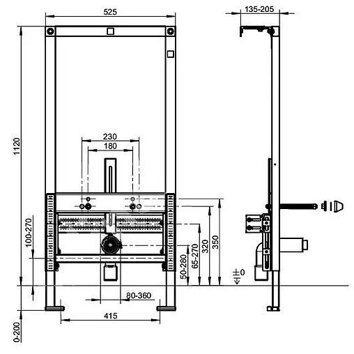 Инсталляция для биде Villeroy&amp;Boch ViConnect 92214800