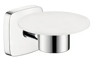 Мыльница Hansgrohe PuraVida белый/хром 41502000 Мыльница Hansgrohe PuraVida белый/хром 41502000, 1