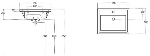 Раковина Sanovit Exclusive 60 белый 8060-KL