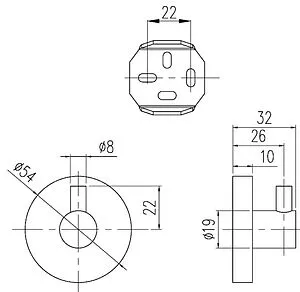 Крючок Villeroy&Boch Elements-Tender хром TVA15101100061 Крючок Villeroy&Boch Elements-Tender хром TVA15101100061, 2