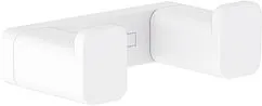 Крючок двойной Hansgrohe AddStoris белый матовый 41755700 Крючок двойной Hansgrohe AddStoris белый матовый 41755700