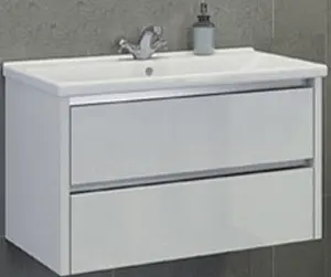 Тумба-умывальник подвесная Comforty Дублин 89 белый 00004147530CF, 1