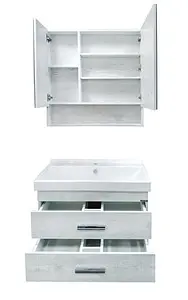 Тумба-умывальник подвесная Comforty Никосия 80П дуб белый 00004138839CF, 4