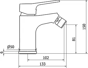 Смеситель для биде Cezares Peonia хром PEONIA-BSM1-01 Смеситель для биде Cezares Peonia хром PEONIA-BSM1-01, 2