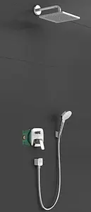 Душевая система со смесителем для душа Hansgrohe Crometta E Shower 240 1jet хром 27957000 Душевая система со смесителем для душа Hansgrohe Crometta E Shower 240 1jet хром 27957000, 3