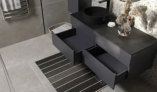 Тумба-умывальник подвесная Raval Decent 120 антрацит Dec.01.120/P/A/RL