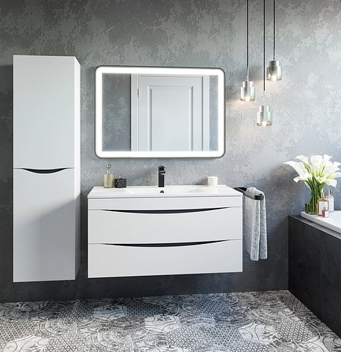 Тумба-умывальник подвесная IDDIS Cloud 100 белый CLO10W1i95K