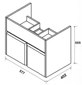 Тумба-умывальник подвесная Roca UP 60 белый глянец ZRU9303010+327472000 Тумба-умывальник подвесная Roca UP 60 белый глянец ZRU9303010+327472000, 2