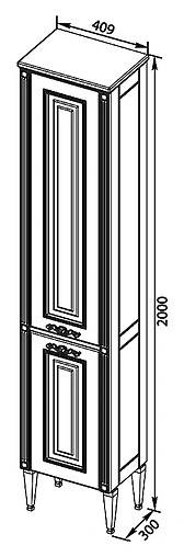 Шкаф-колонна Aquanet Паола 181771