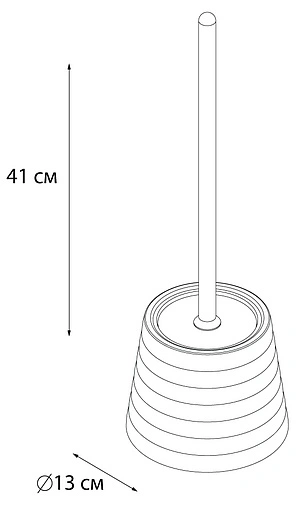 Ёршик для унитаза Fixsen Glady оранжевый FX-33-67