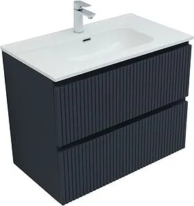 Тумба-умывальник подвесная Aquanet Джейн (Flat) 80 маренго 00335429+, 4