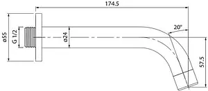 Излив для скрытого монтажа IDDIS Optima Home хром 001SB00i63 Излив для скрытого монтажа IDDIS Optima Home хром 001SB00i63, 2