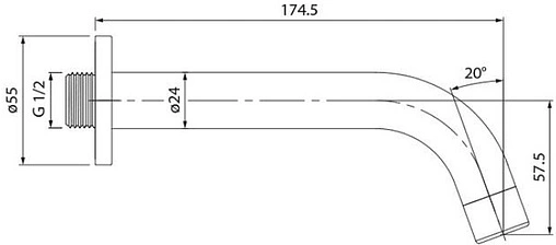 Излив для скрытого монтажа IDDIS Optima Home хром 001SB00i63