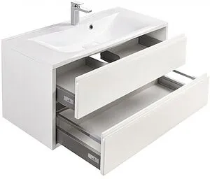 Тумба-умывальник подвесная Aquaton Римини 100 new белый 1A2328K2RN010 Тумба-умывальник подвесная Aquaton Римини 100 new белый 1A2328K2RN010, 3