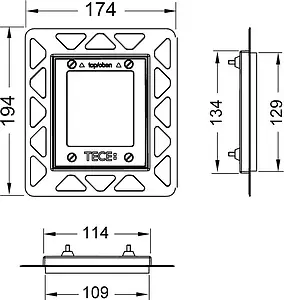Рамка монтажная TECEloop Urinal хром глянцевый 9242649 Рамка монтажная TECEloop Urinal хром глянцевый 9242649, 2