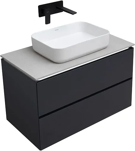 Тумба-умывальник подвесная Allen Brau Infinity 85 антрацит 1.21001.AM+