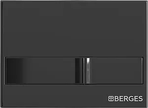 Клавиша смыва для унитаза BERGES Novum L6 040016 черный глянцевый Клавиша смыва для унитаза BERGES Novum L6 040016 черный глянцевый, 1