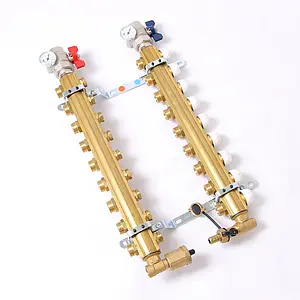 Группа коллекторная без расходомеров 9 отводов 1&quot;в/в x ¾&quot;ек Tiemme 3870042, 3